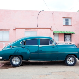 classic blue green car